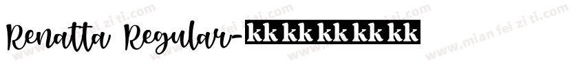 Renatta Regular字体转换
